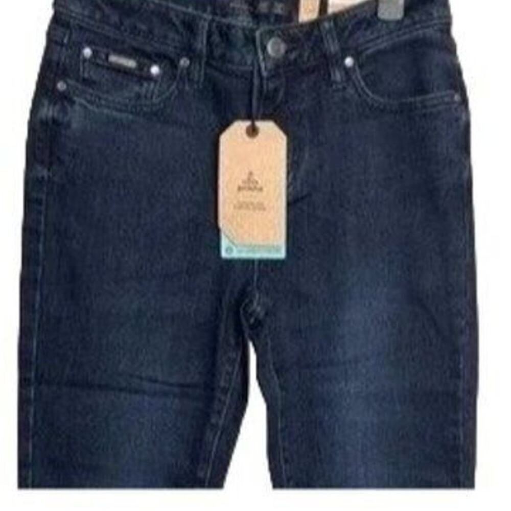 NWT prAna Sienna Mid Rise Flattering Fit Stretch Cotton Skinny Jean 10 / 30 Blue - Picture 3 of 15